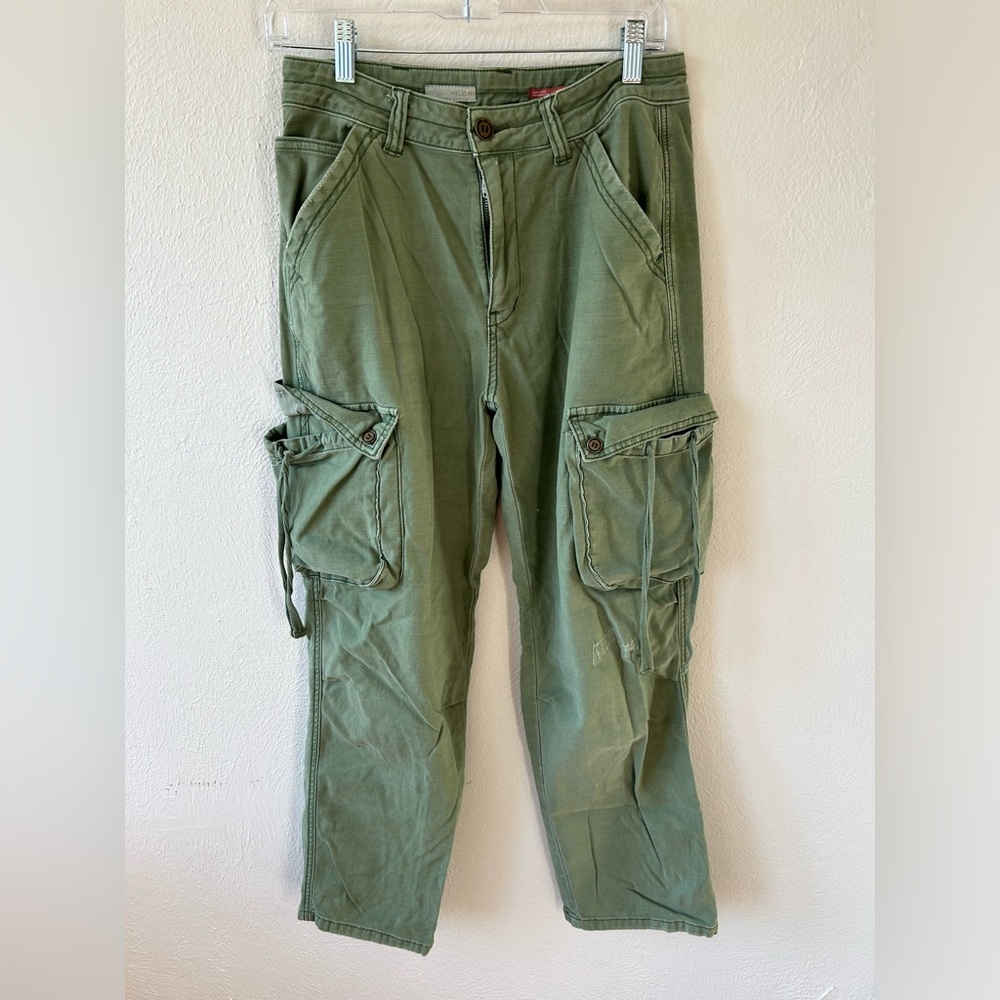 Anthropologie Pilcro Utility Cargo Straight Leg Pants Sz 27 - Picture 2 of 9